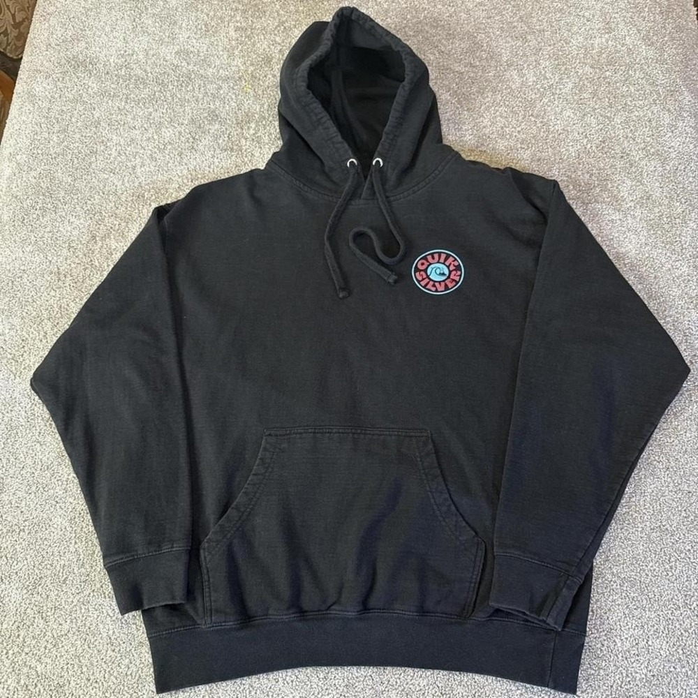 Quiksilver Original Boardriding Co. Black Hoodie XL – Vintage Surf Pullover